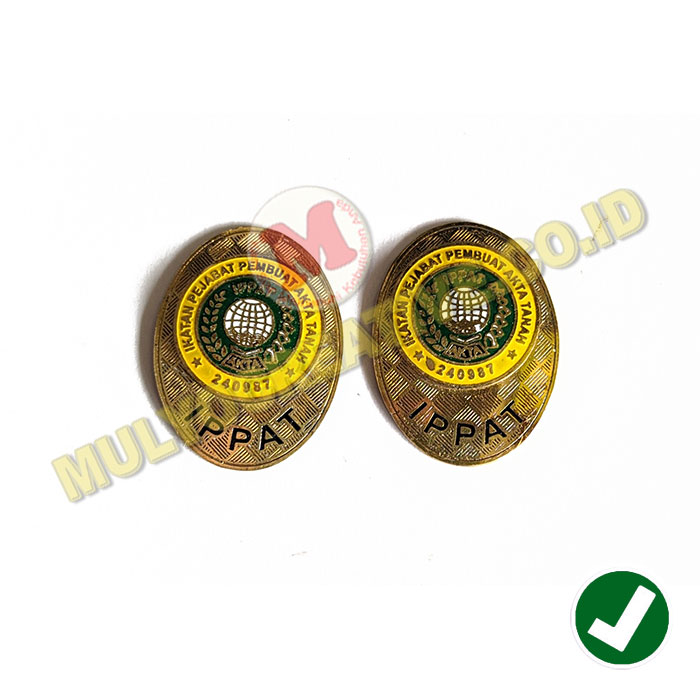 Lencana Pin IPPAT Pin Ikatan Pejabat Pembuat Akta Tanah Model Oval ...