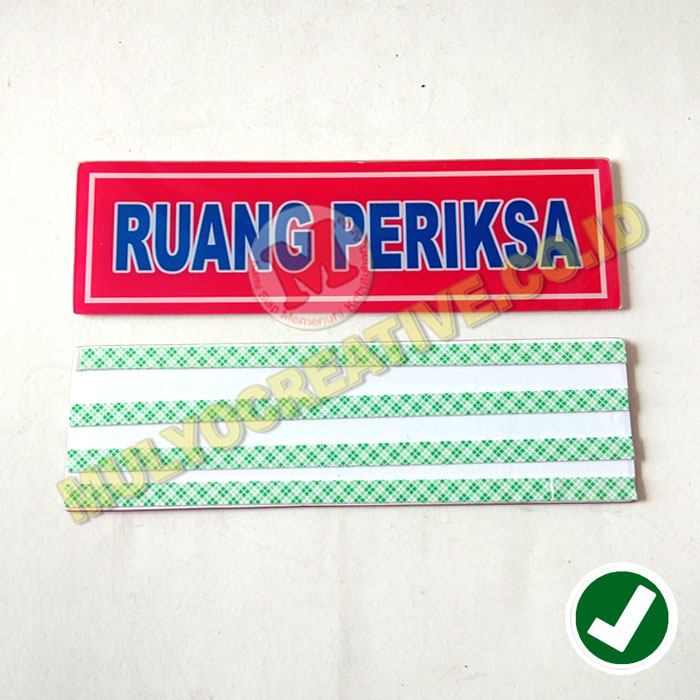 Signboard Indoor - Papan Nama Ruang Tempel