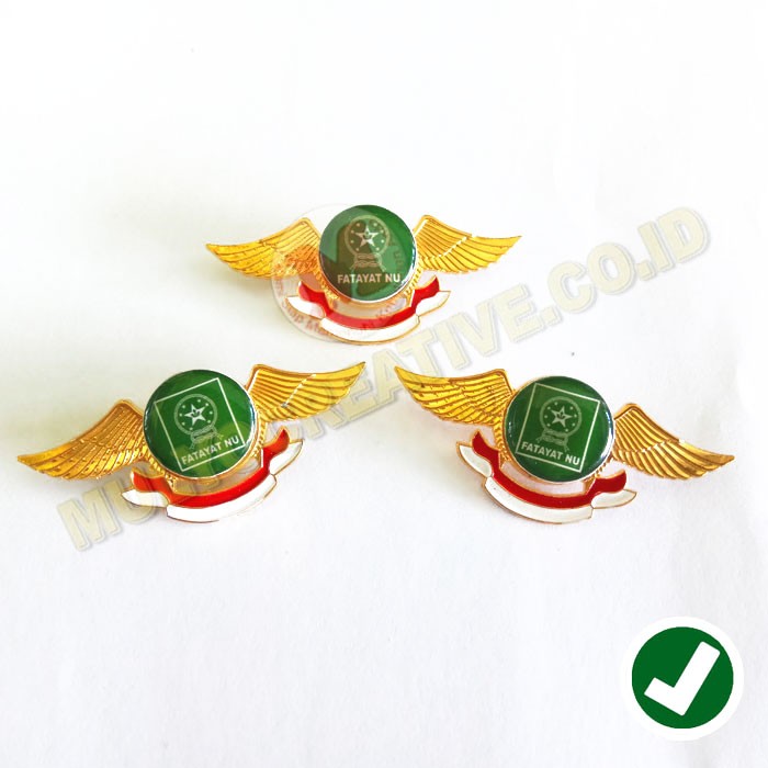 Wing Logo Fatayat NU pesan name tag lencana pin plakat