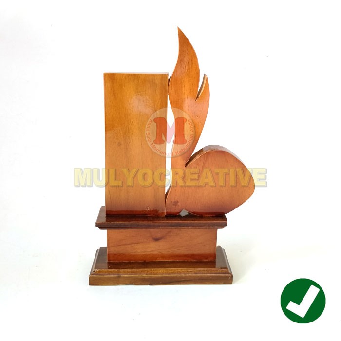 Jual Plakat Kayu Model Tunas Kelapa Pramuka Polos pesan name tag