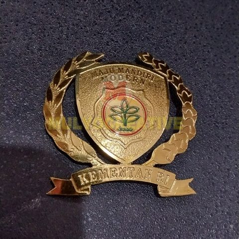 Jual Emblem Kementan Model Perisai Padi Kapas