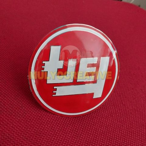 Beli Tempelan Mobil Emblem Grill TEQ Merah Bulat