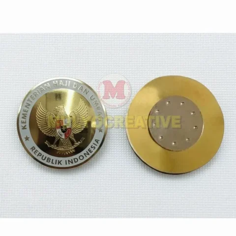 Pesan Pin Kemenhaj Emblem Aksesoris Magnet 3,5cm