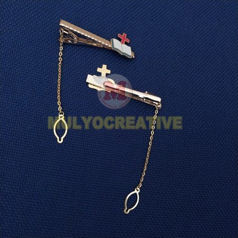 Pesan Jepit Dasi Logam Kuningan Logo Gereja Pentakosta