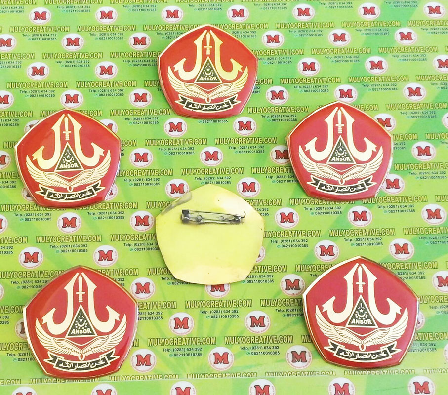 Lencana Emblem dengan logo Banser. Ukuran Kecil. panjang 6 cm