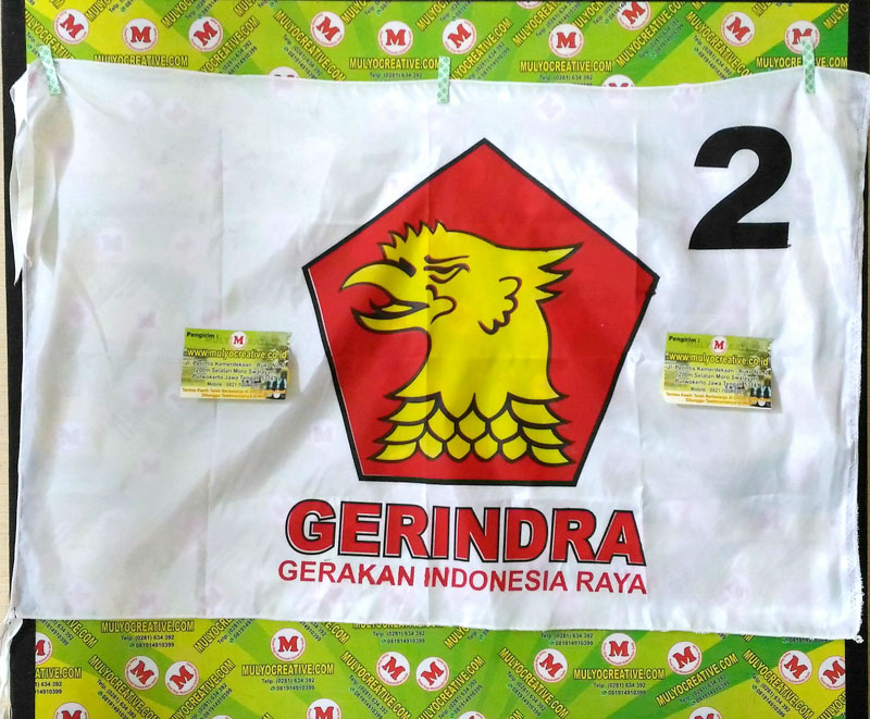 bendera partai gerindra bendera partai sablon harga murah