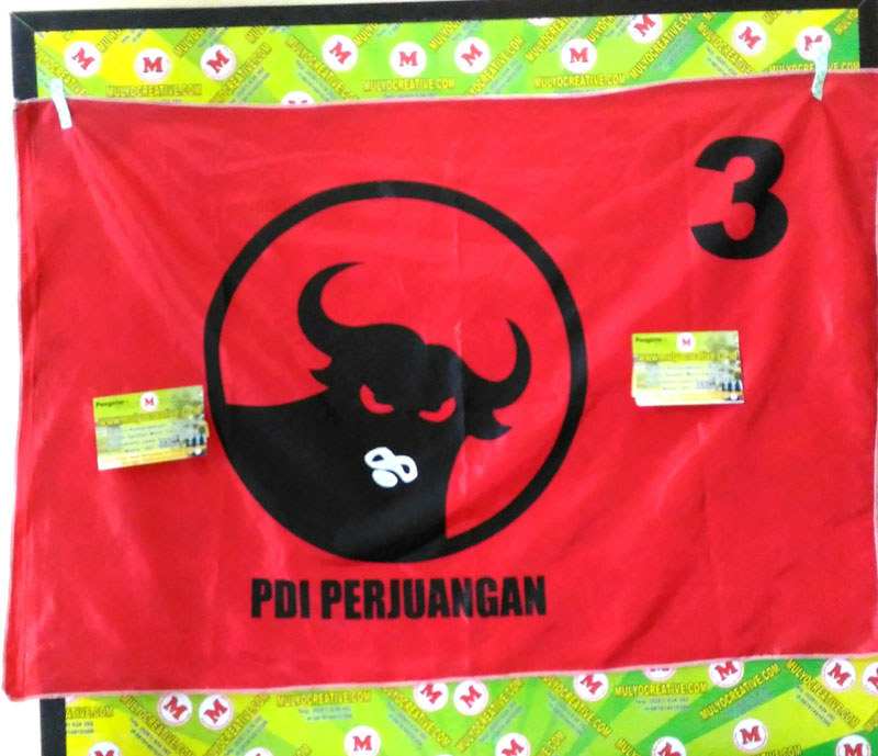 bendera partai pdip bendera partai sablon harga murah